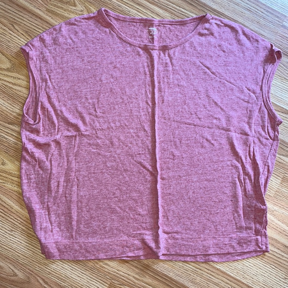 peach colored boxy t shirt